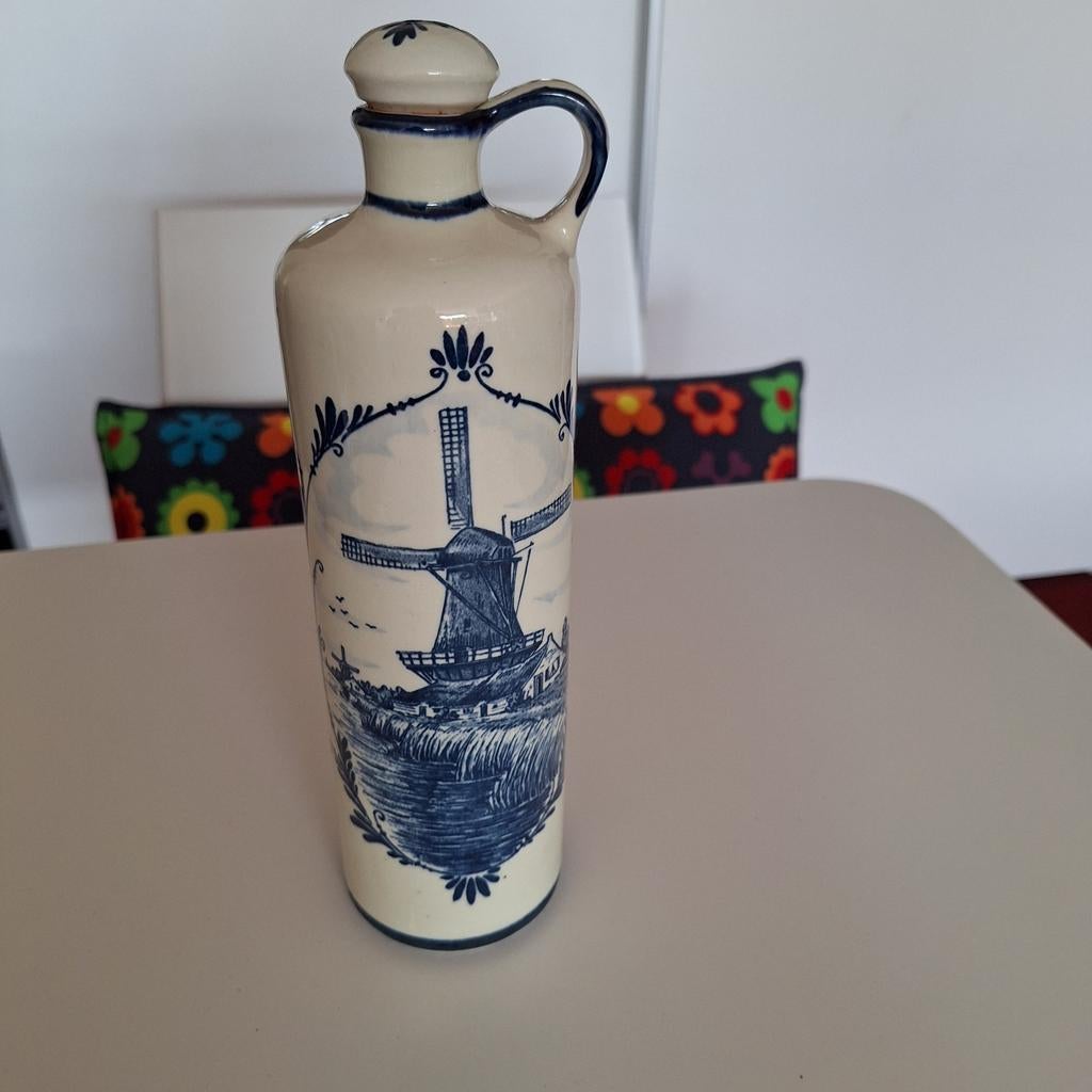 Delft bleu jeneverfles van bols, Antiek en Kunst, Ophalen