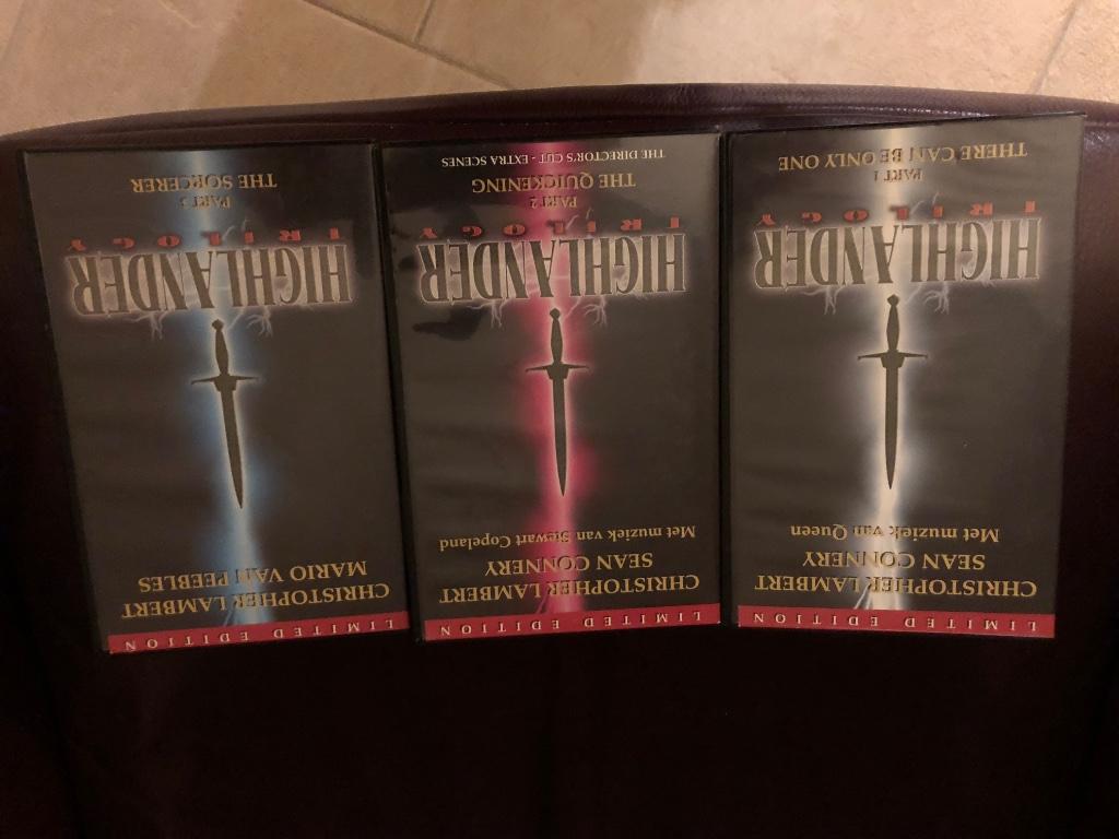 VHS Highlander deel 1 deel 2 deel 3 limited edition videoban, À partir de 16 ans, Enlèvement ou Envoi, Utilisé, Action et Aventure