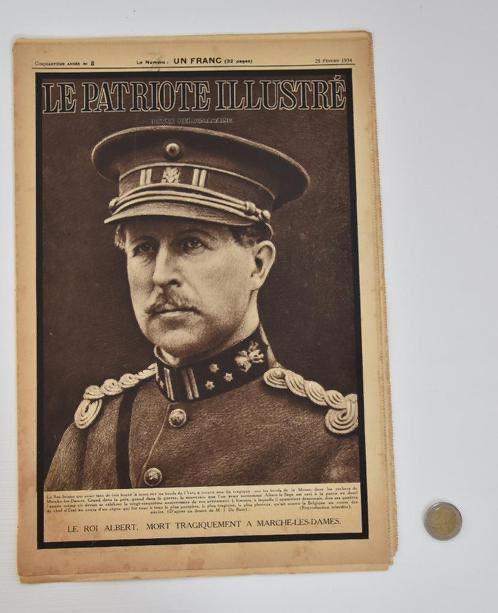 Vintage magazine (1934) Le Patriote Illustré (Albert 1), Collections, Maisons royales & Noblesse, Comme neuf, Magazine ou livre