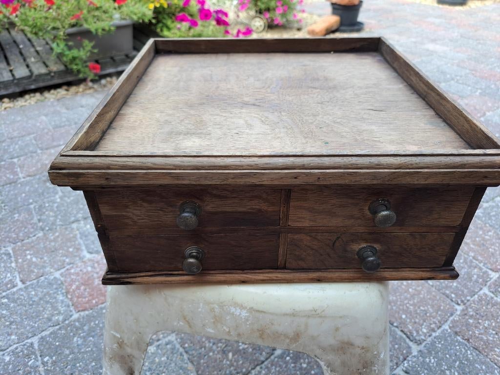 Antiek eiken spoelen kabinet, Antiek en Kunst, Ophalen