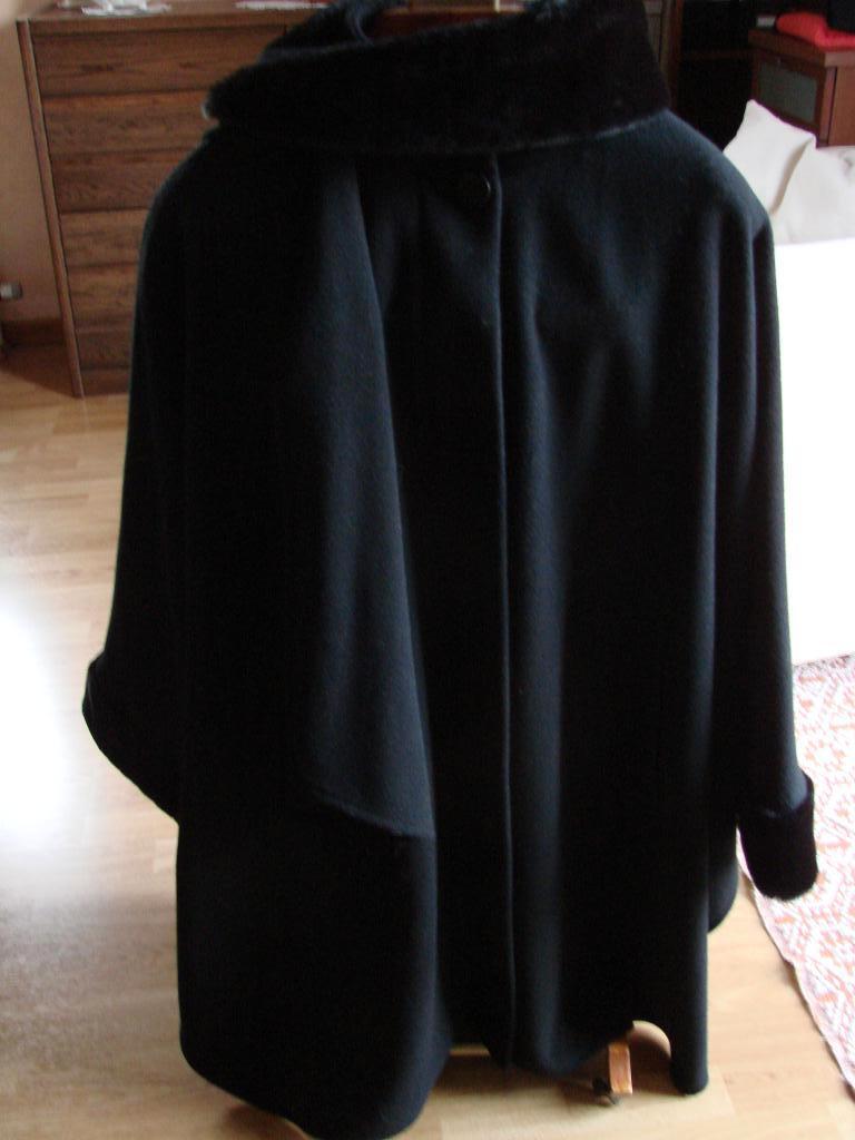 winter dames cape met pels en sjaal :nieuw one zise, Zwart, Maat 46/48 (XL) of groter, Nieuw, Ophalen