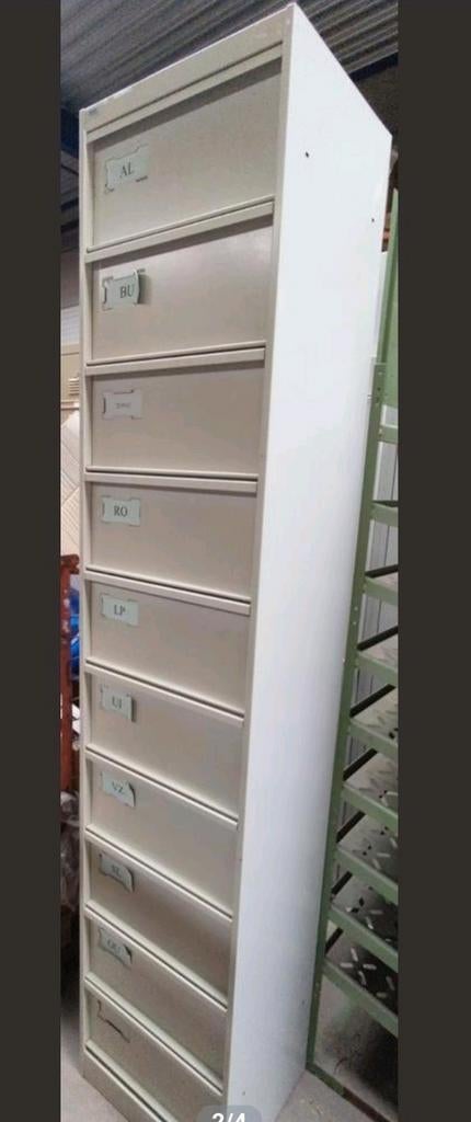 Postkast opbergkast met vakken ladekast archiefkast metaal, Ophalen of Verzenden, Gebruikt, Metaal