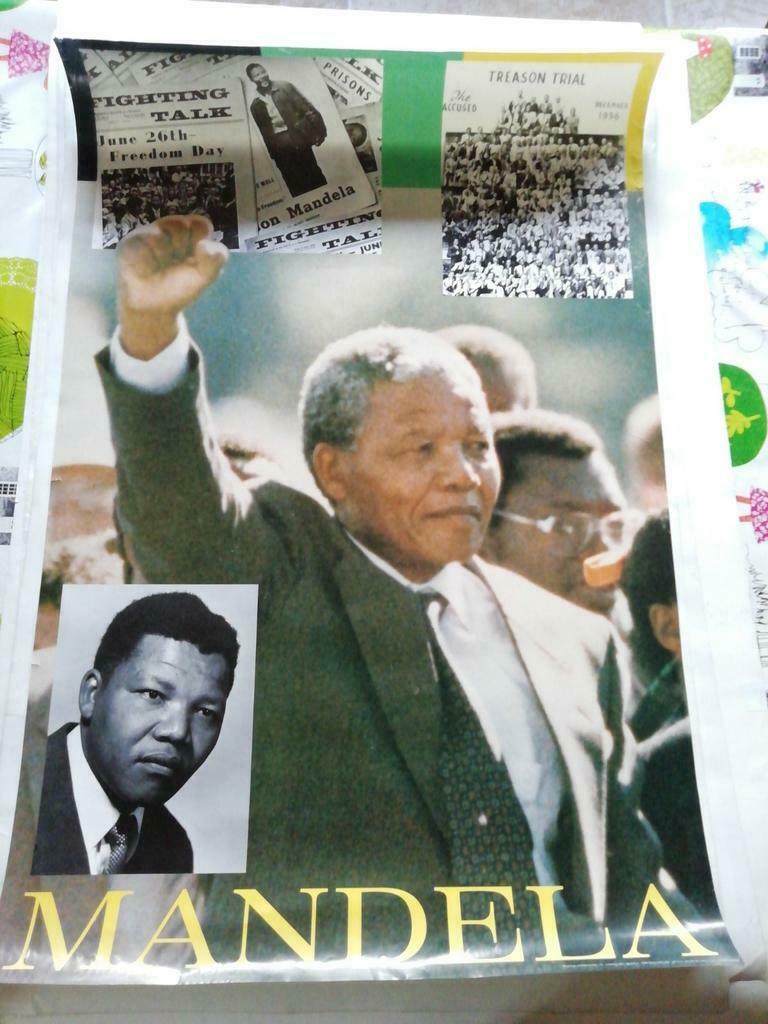 affiche "Nelson Mandela", Collections, Enlèvement ou Envoi, Utilisé, Autres sujets/thèmes