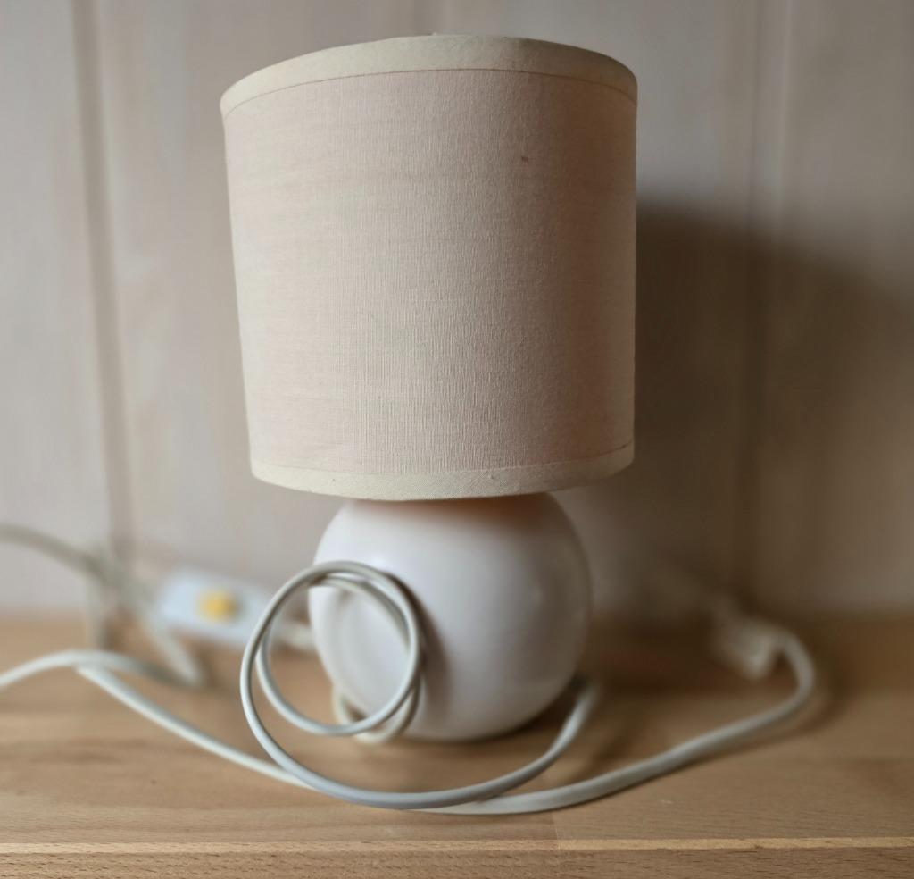 lampe de table beige, Moins de 50 cm, Enlèvement ou Envoi, Klassiek, Utilisé