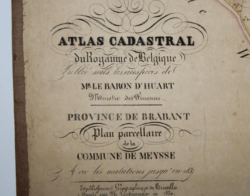 3 plans/cartes anciennes de Meise, Vandermaelen, 19e siècle, Enlèvement