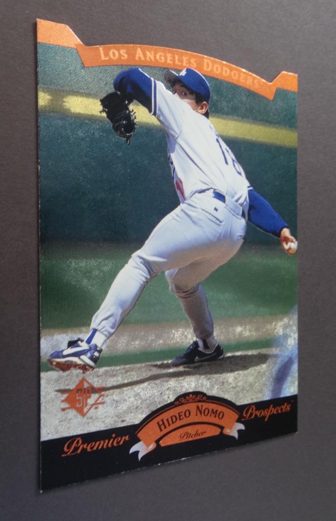 baseball 95 SP Top Prospects Hideo Nomo rookie die-cut #14, Verzenden, Zo goed als nieuw, Plaatje