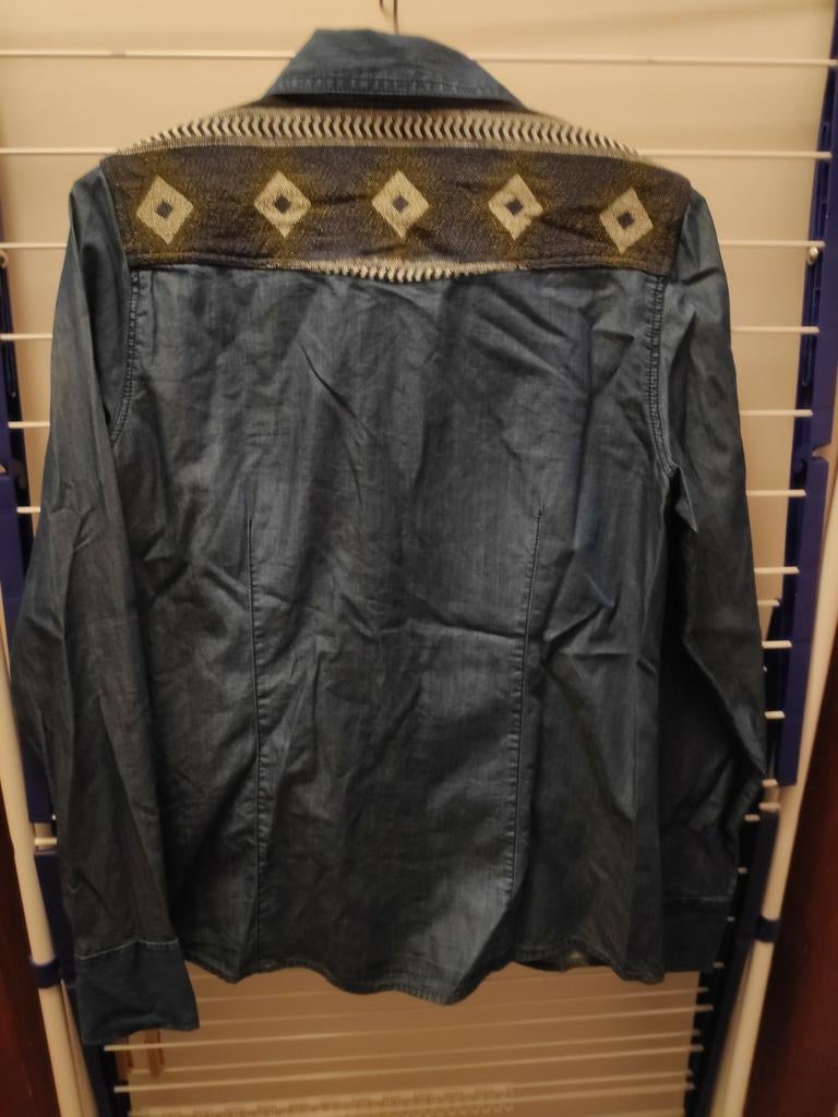 Jeanshemd maat M, Taille 38/40 (M), Enlèvement ou Envoi, Porté, Bleu