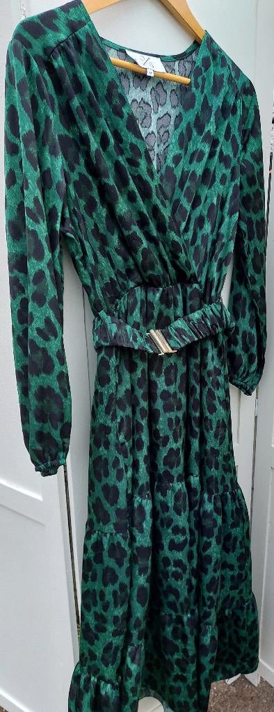 Lange groene jurk luipaardprint, Kleding | Dames, JS Millenium, Gedragen, Groen, Ophalen