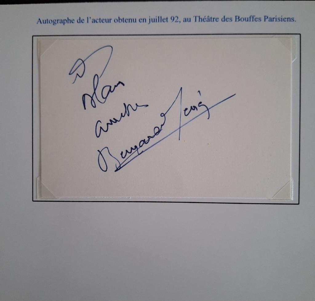 Autographe original de BERNARD MÈNES, Collections, Musique, Artistes & Célébrités, Enlèvement ou Envoi, Signé
