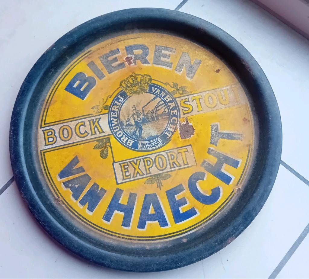 Bierplateau emaille bieren Van Haecht Bock stout, Enlèvement ou Envoi