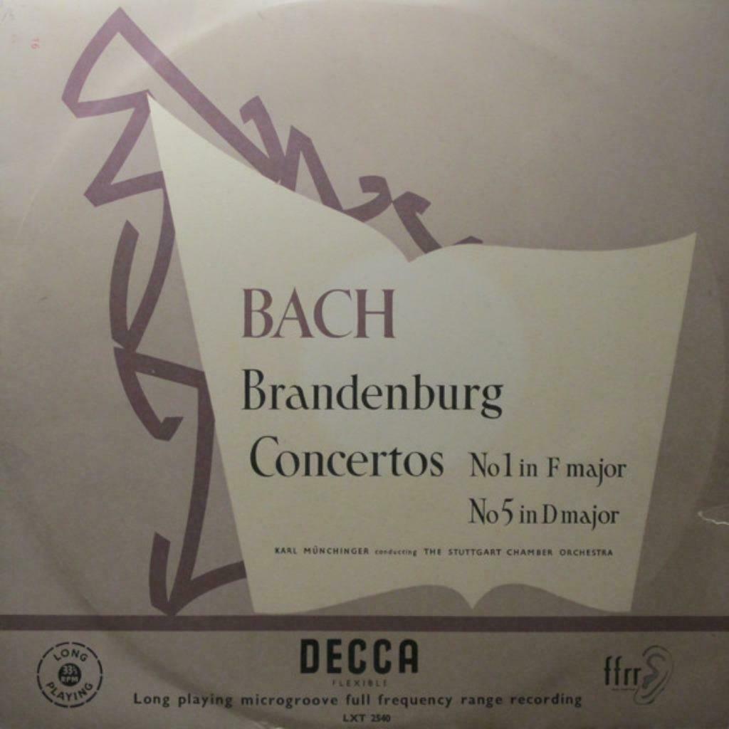 LP  Bach - K Münchinger The Stuttgart Chamber Orchestra 1950, Orchestre ou Ballet, 12 pouces, Baroque, Enlèvement ou Envoi