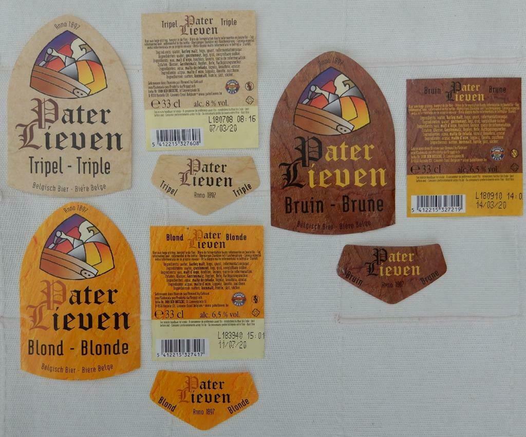 Bieretiket Pater Lieven Brouwerij Van Den Bossche (o7), Verzamelen, Ophalen of Verzenden, Gebruikt, Overige typen, Overige merken