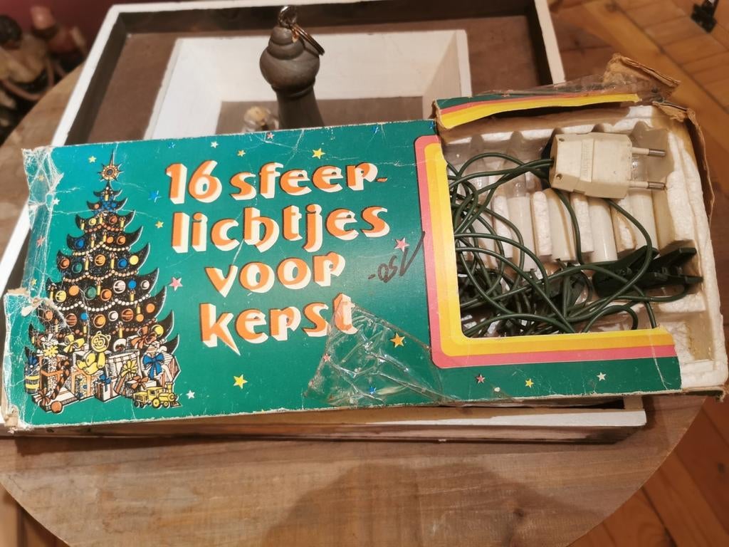 Boîte avec lumières de Noël anciennes, Enlèvement ou Envoi, Utilisé