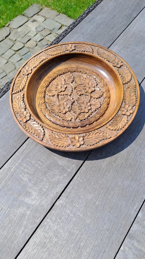 Houten decoratieve schaal, Antiek en Kunst, Ophalen of Verzenden