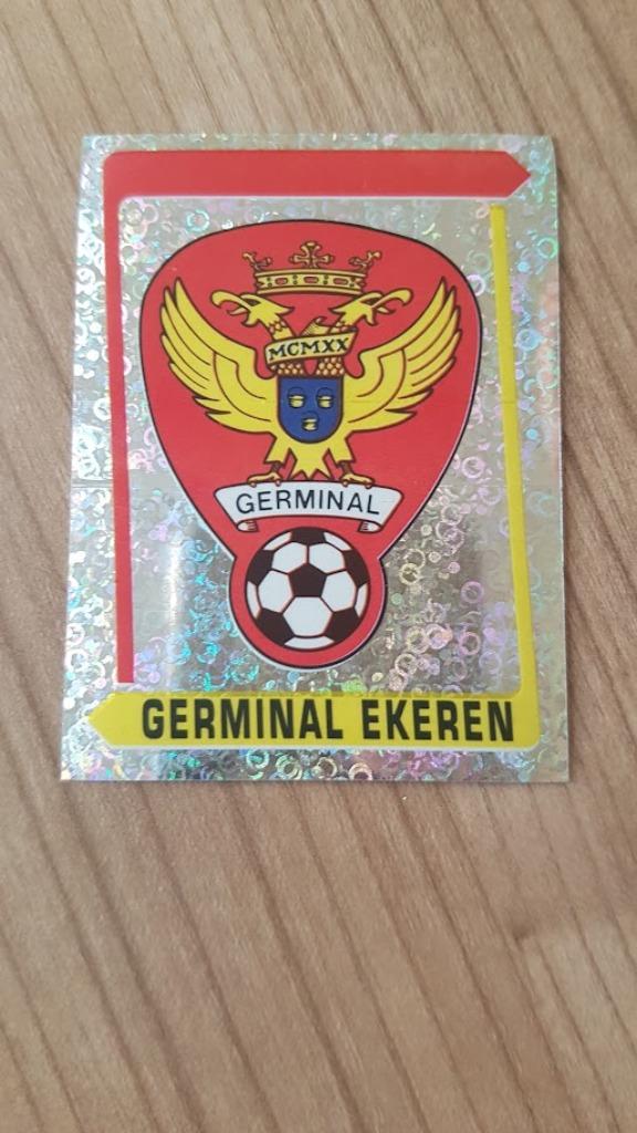 Panini Football 96. Sticker embleem Germinal Ekeren(nr 159), Verzamelen, Ophalen of Verzenden, Zo goed als nieuw, Sport
