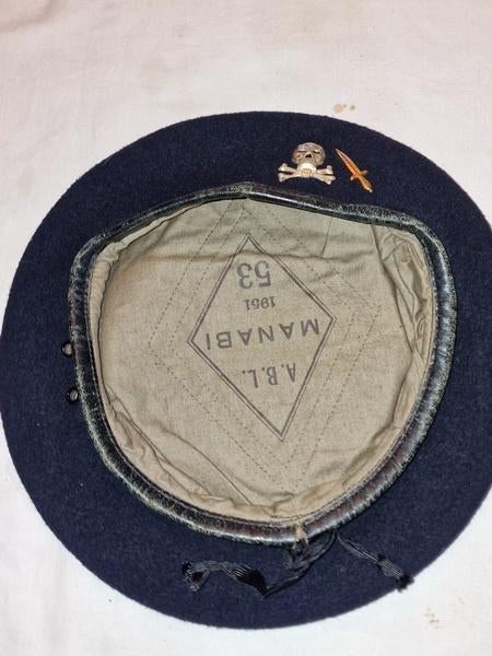 Béret Commando du Kivu (Congo), Collections, Enlèvement ou Envoi, Armée de terre, Casque ou Béret