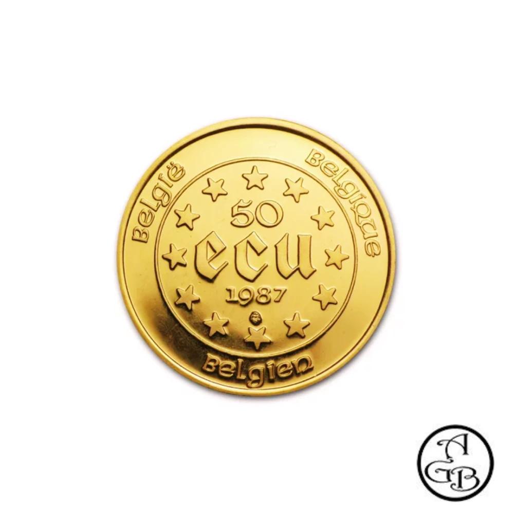 Gezocht - een gouden 50 ecu munt, Timbres & Monnaies, Monnaies | Belgique, Monnaie en vrac, Or, Enlèvement, Or