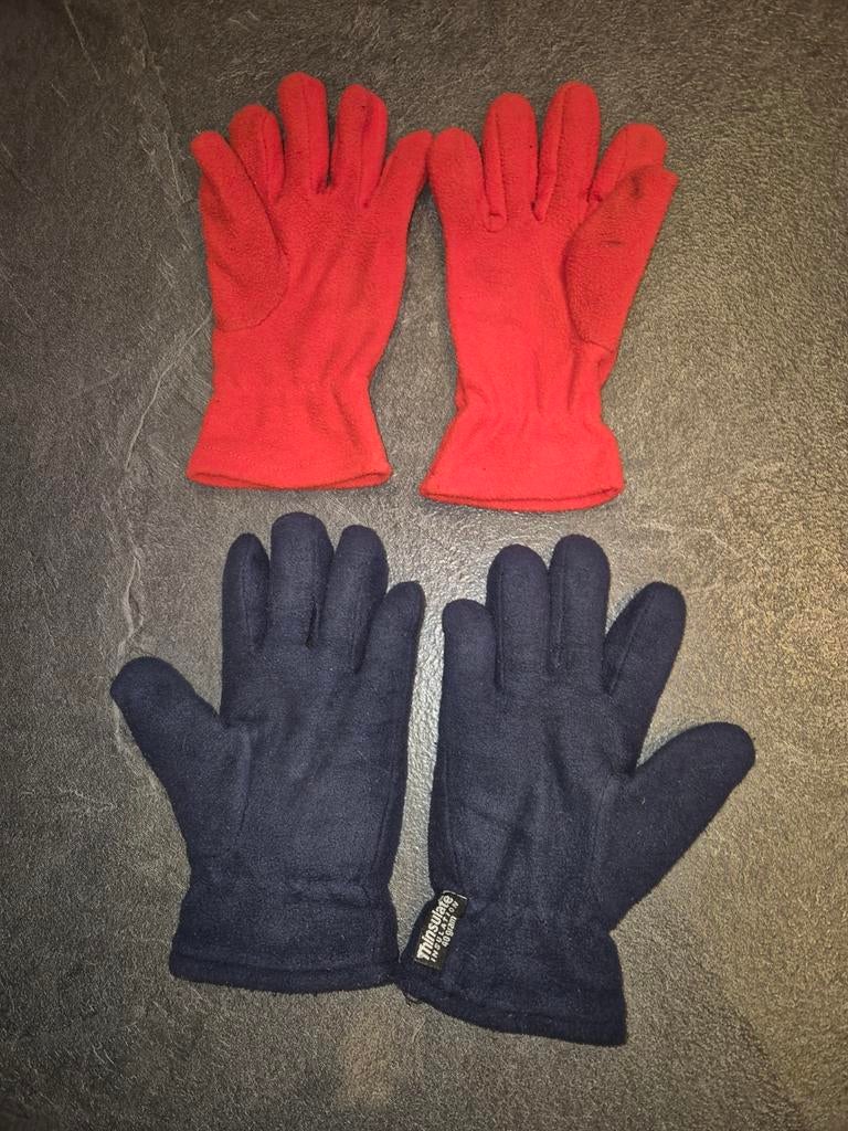 donkerblauwe fleece handschoenen - kinderen, Kinderen en Baby's, Ophalen, Zo goed als nieuw, Jongen of Meisje, Handschoenen