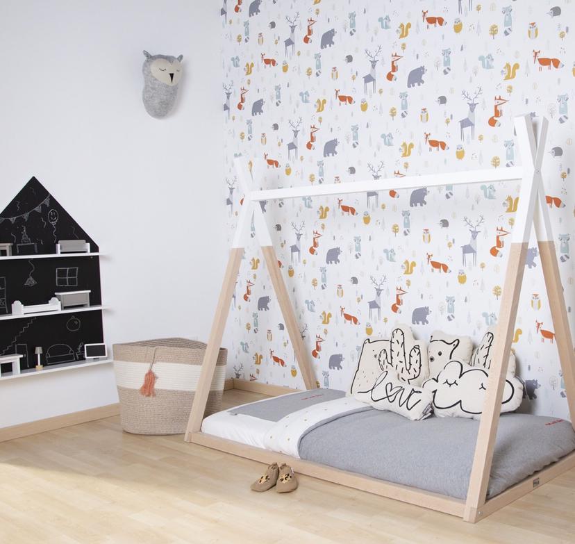 Lit tipi enfant 70x140 + matelas & protège-matelas AeroSleep, Enlèvement, Comme neuf, Matelas