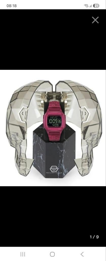 Philippe Plein horloge, Staal, Polshorloge, Nieuw, Kunststof