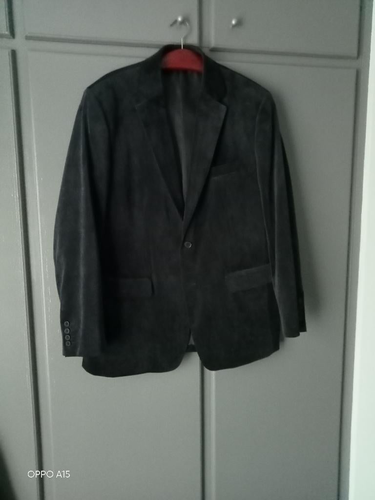 donker grijze vest velours, Ophalen of Verzenden, Zo goed als nieuw, Maat 56/58 (XL)