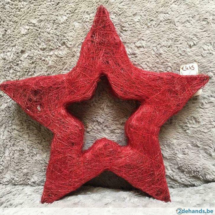Kerstster sisal rood 20cm -50%, Diversen, Ophalen of Verzenden, Nieuw