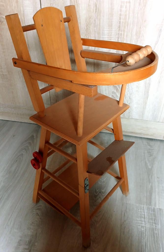 Siège enfant vintage en bois, Enlèvement ou Envoi, Comme neuf