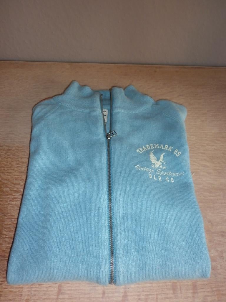 Zeer mooie cardigan met rits / Bellerose maat L, Ophalen of Verzenden, Maat 42/44 (L), Blauw