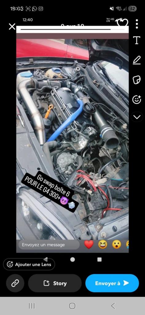 Golf 4 a vendre préparer 330 chevaux 152000Km, Enlèvement