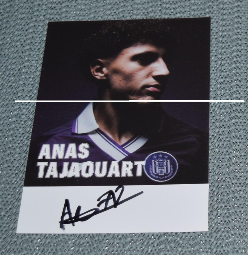 RSC Anderlecht / Foto Anas Tajaouart / Handtekening, Verzenden, Nieuw, Spelerskaart