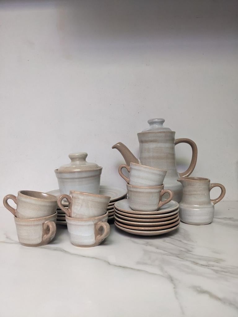 Franse vintage koffieset, Huis en Inrichting, Keuken | Servies, Zo goed als nieuw, Compleet servies, Keramiek, Ophalen