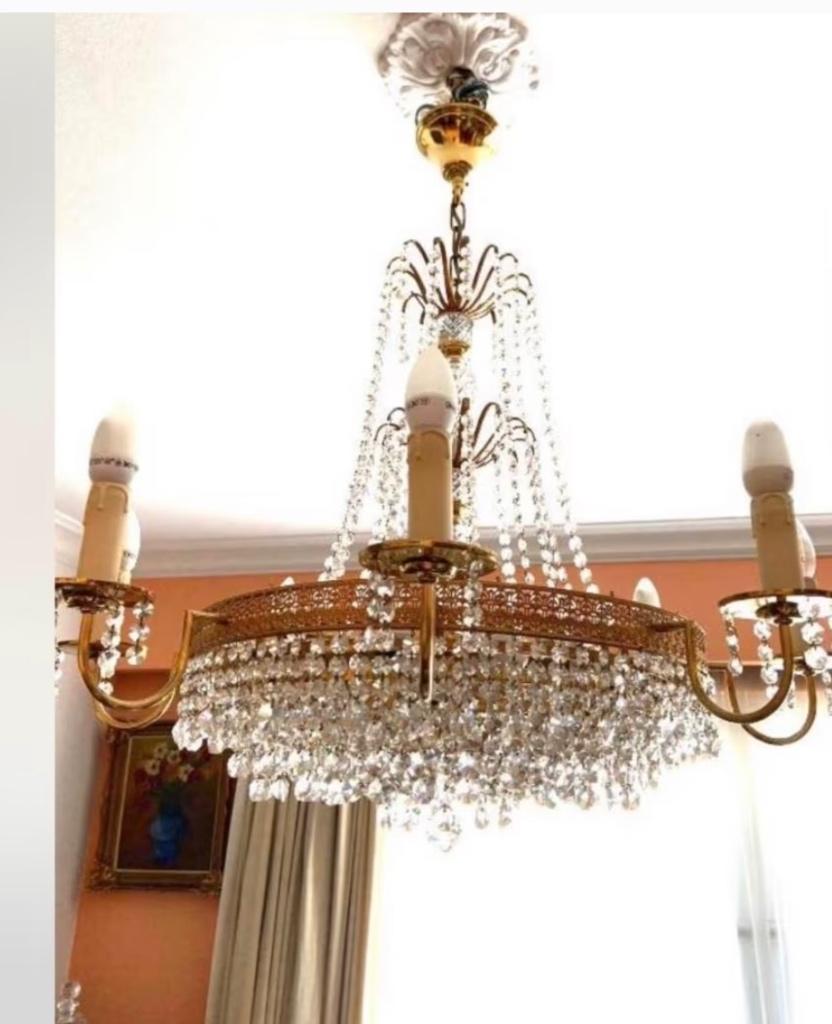 Lustre en cristal Vianne, Enlèvement ou Envoi, Utilisé, Verre, Art Déco