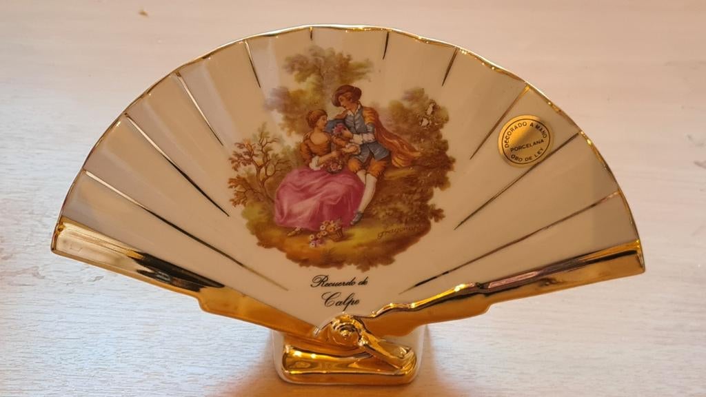porselein waaier Calpé, Ophalen of Verzenden