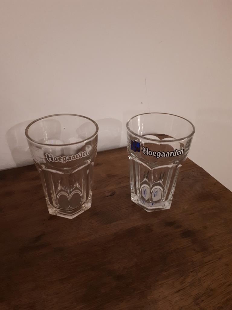 2 verres à bière Hoegaarden, Enlèvement ou Envoi, Comme neuf, Verre ou Verres