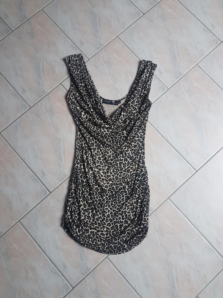 Luipaard jurk, Beige, Ophalen of Verzenden, Zo goed als nieuw, CoolCat