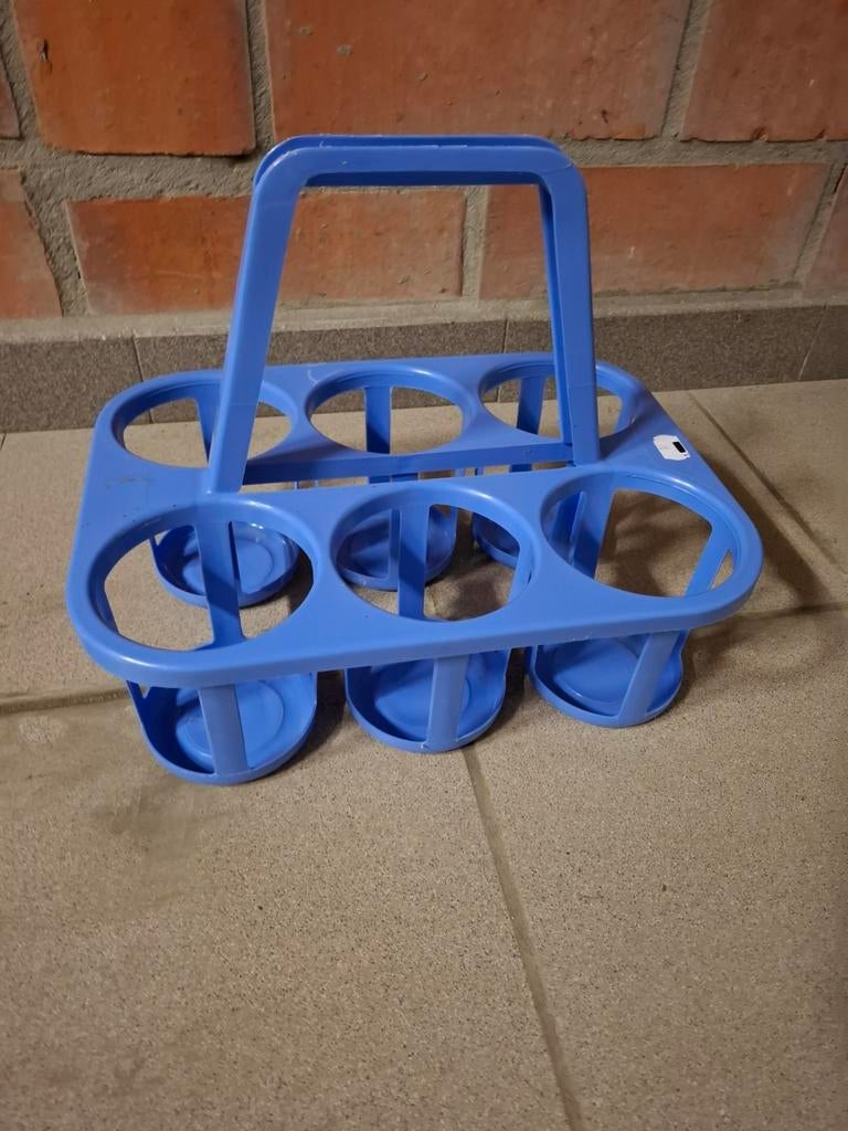 Mandje voor 6 flessen, blauw, Ophalen of Verzenden, Gebruikt
