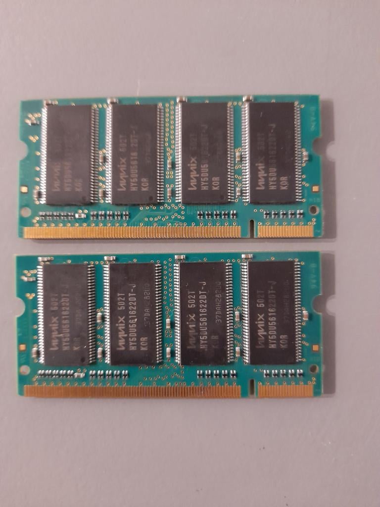 2 geheugenlatjes voor laptop, Ophalen of Verzenden, Zo goed als nieuw, DDR, Laptop