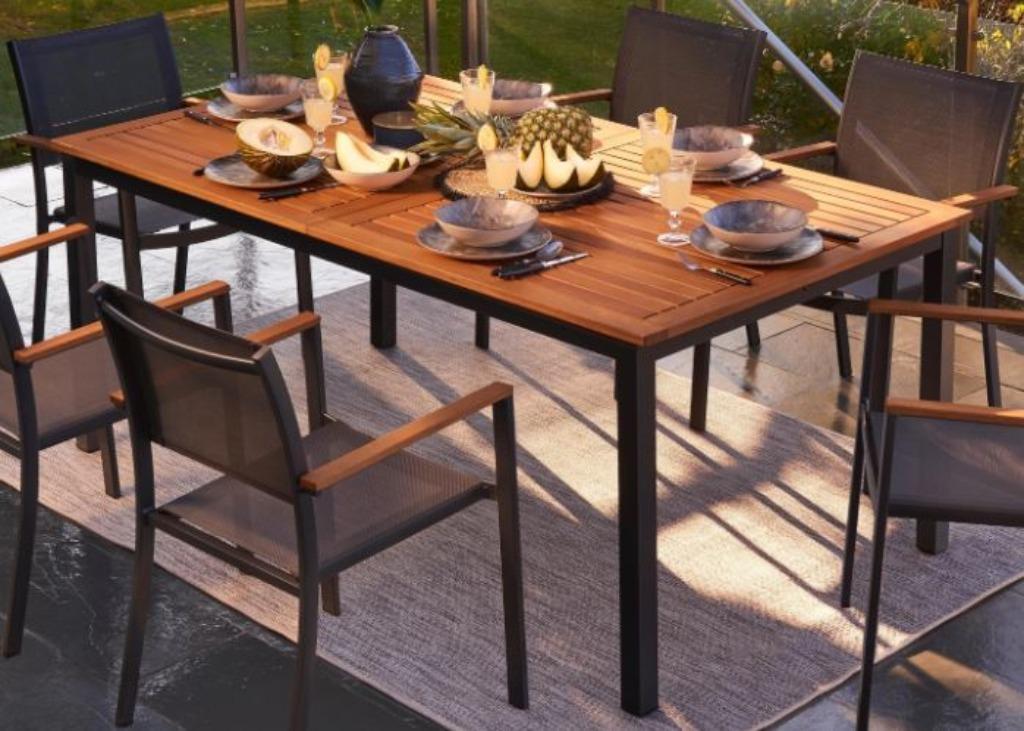 Aluminium vlindertuintafel tuintafel opvouwbaar, 180/240, Tuin en Terras, Ophalen, Nieuw, Rechthoekig, Aluminium