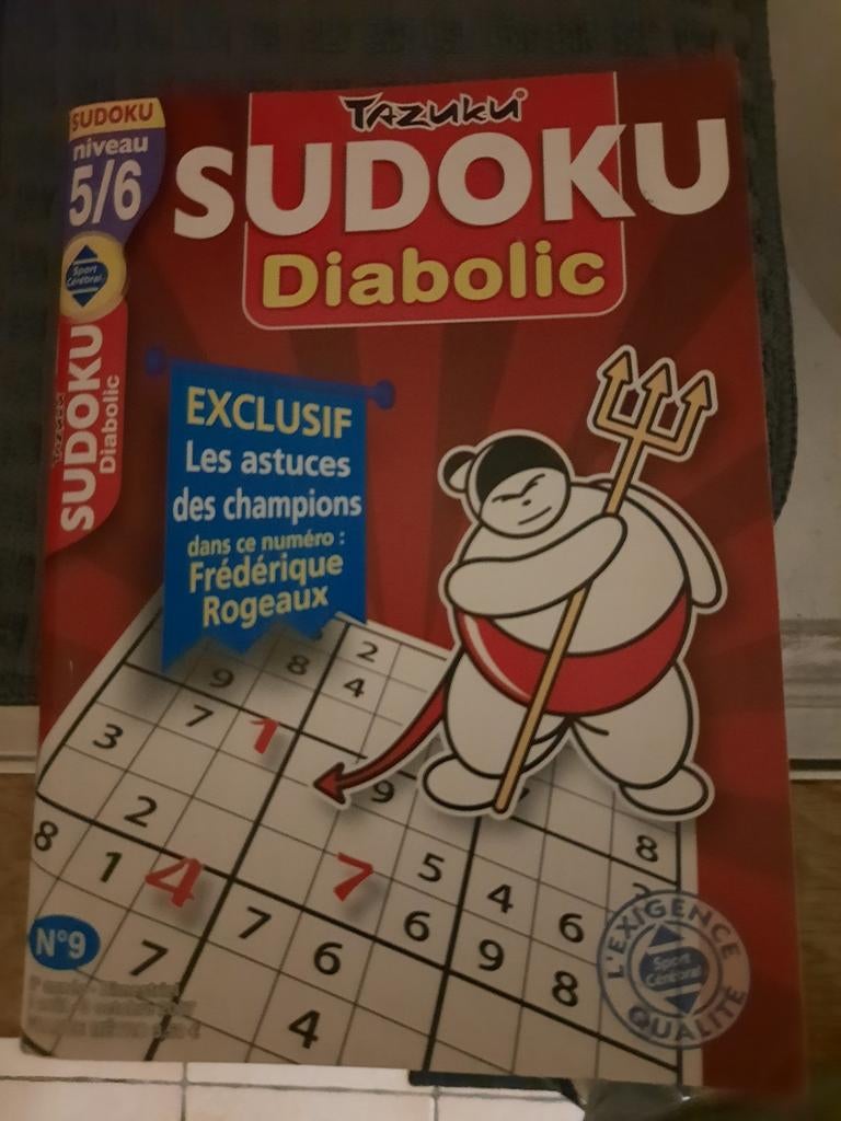 Franstalige versie sudoku diabolic, Hobby en Vrije tijd, Denksport en Puzzels, Ophalen