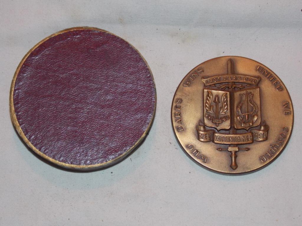 Médaille de table belge pour parachutistes, Enlèvement ou Envoi, Armée de terre, Emblème ou Badge