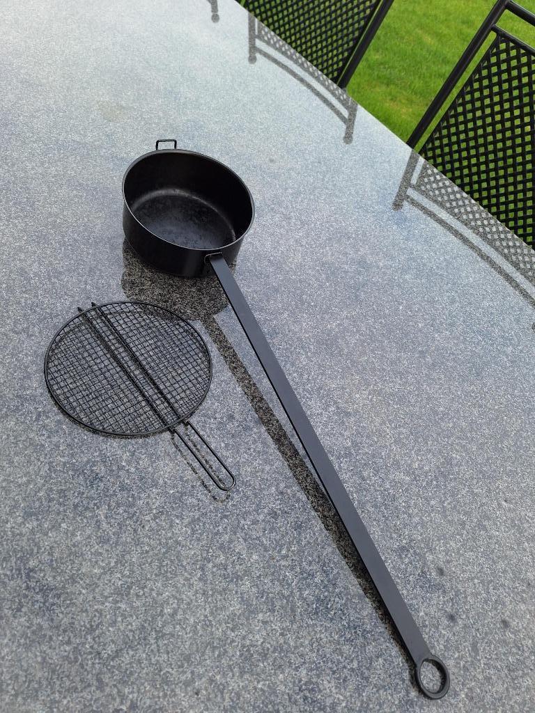 pannetje voor popcorn, diameter : 18cm, Tuin en Terras, Ophalen, Gebruikt
