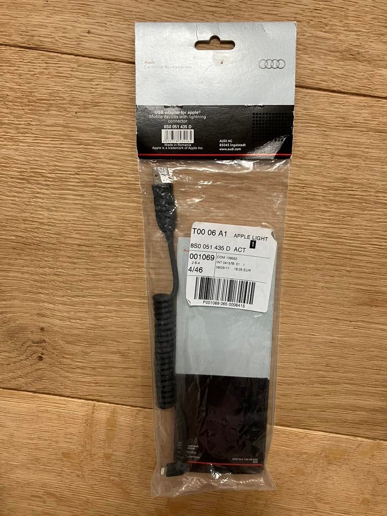 Origineel Audi USB-B naar Apple Lightning Connector, Auto-onderdelen, Ophalen of Verzenden, Nieuw, Audi