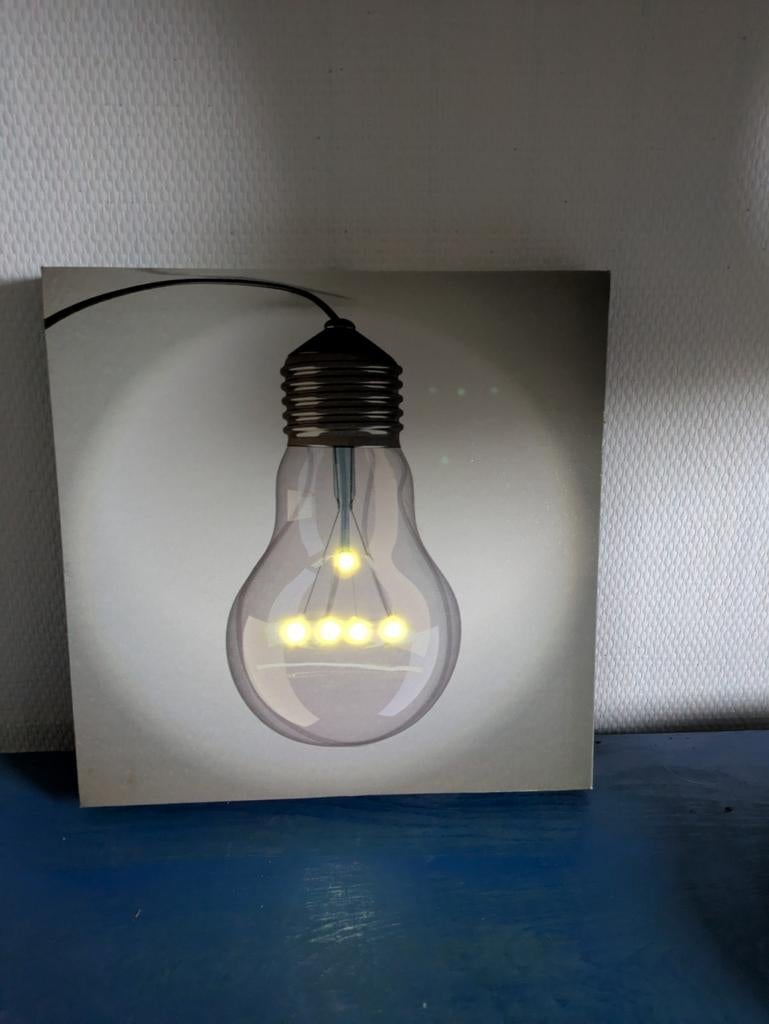 Canvas kader met verlichting, Huis en Inrichting, Ophalen, Gebruikt