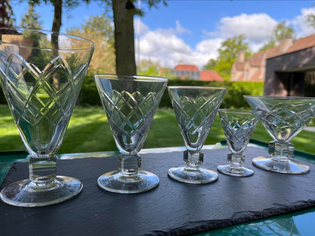Antiek kristal servies, Antiek en Kunst, Ophalen of Verzenden