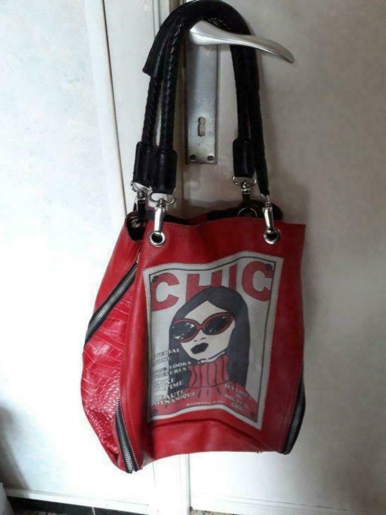 Sac Barbara Rihl rouge, Envoi, Comme neuf, Rouge, Sac à main