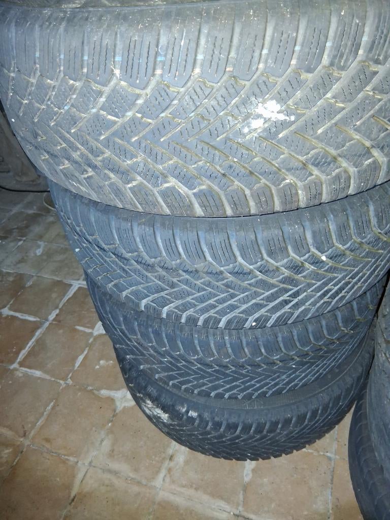 4 Winterbanden 205/55/R16 H M*S met velg, Enlèvement ou Envoi
