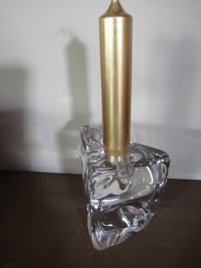 DAUM, FRANCE,  Bougeoir en cristal, Enlèvement ou Envoi