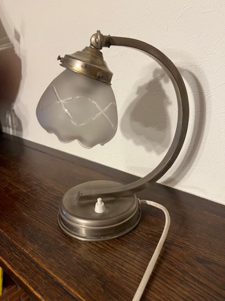 Art deco nachtlampje, gechromeerd, Antiek en Kunst, Ophalen