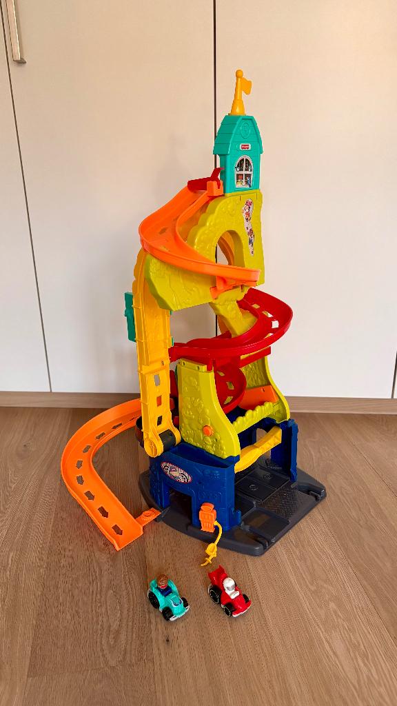 Fisher Price Little People Wheelies Garage + vrachtwagen, Enlèvement, Comme neuf, Set de jeu