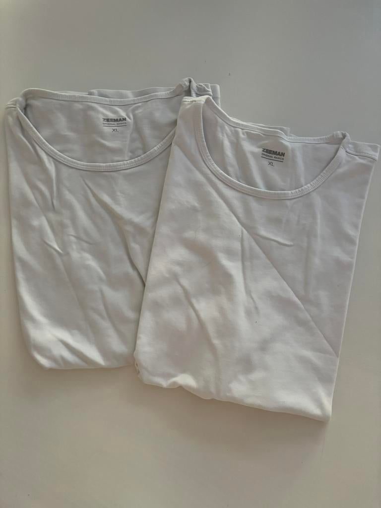 2 effen witte tshirts zeeman maat XL, Kleding | Heren, Ophalen of Verzenden, Zo goed als nieuw, Maat 56/58 (XL)